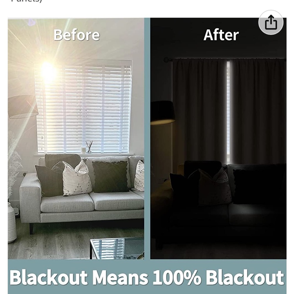 Thermal insulated black out curtains - Picture 6 of 10